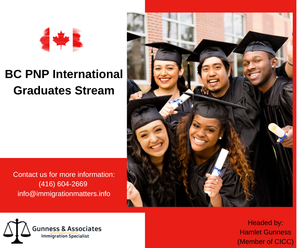 BC PNP International Graduates & Post Graduate Stream