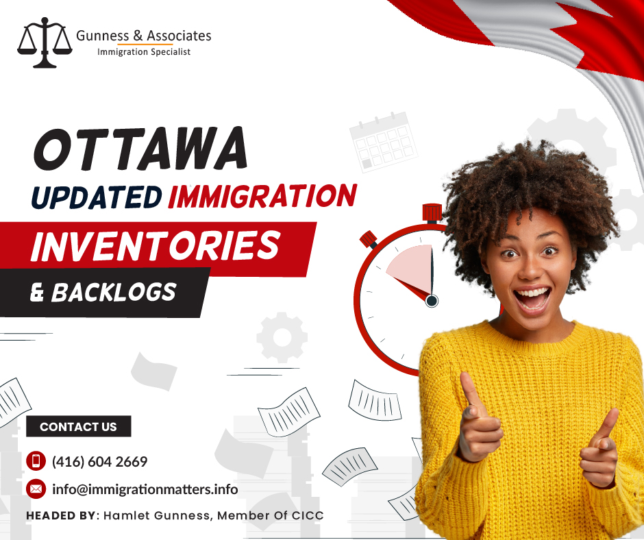 On April 18, 2023, Immigration, Refugees and Citizenship Canada (IRCC) updated the data on immigration inventories and backlogs. According to the last update, there were 2,017,700 applications for permanent residence, temporary residence, and citizenship approvals in all IRCC inventories. According to the update, 44.4% of applications in the inventory exceeded service standards. IRCC is dedicated to processing 80% of applications within their service standard, though some complex cases may require a comprehensive assessment. Currently, 46% of temporary residence requests - including ones for visiting, studying, or working abroad and 51% of permanent residency applications are in the backlog. Additionally, 25% of citizenship applications are also exceeding service standards.Updated immigration inventories and backlogsTo clear the backlog of applications in their inventories, IRCC is taking action. The IRCC intends to process 80% of applications in accordance with its service standards. This enables anticipated delays in some extremely complex situations or where clients must provide additional information before IRCC can finalize their applications. 2022-2023 Actual and projected percentage of federal high-skilled application backlogMonth with yearBacklog (Actual)Backlog (projected)Jan 2289%-Feb 2292%-Mar 2298%-Apr 2299%-May 22100%-Jun 22100%-Jul 2299%-Aug 2290%86%Sep 2268%72%Oct 2245%59%Nov 2231%46%Dec 2222%20%Jan 2320%20%Feb 2320%20%Mar 2318%20%Apr 23-20%May 23-20%Actual and projected Provincial Nominee Program (Express Entry) backlog application percentage for 2022–2023Month with yearBacklog (Actual)Backlog (projected)Jan 2256%-Feb 2255%-Mar 2254%-Apr 2251%-May 2247%-Jun 2245%-Jul 2243%-Aug 2242%39%Sep 2240%35%Oct 2242%31%Nov 2242%28%Dec 2241%20%Jan 2338%40%Feb 2332%39%Mar 2330%32%Apr 23-30%May 23-28%Jun 23-24%2022–2023 Actual and projected temporary resident visa (TRV) backlog percentageMonth with yearBacklog (Actual)Backlog (projected)Jan 2270%-Feb 2274%-Mar 2255%-Apr 2255%-May 2256%-Jun 2271%-Jul 2267%-Aug 2271%68%Sep 2274%71%Oct 2274%70%Nov 2270%67%Dec 2270%77%Jan 2368%68%Feb 2364%68%Mar 2361%65%Apr 23-56%May 23-42%Jun 23-42%2022–2023 Percentage of the backlog of study permits – Actual and projectedMonth with yearBacklog (Actual)Backlog (projected)Jan 2242%-Feb 2234%-Mar 2227%-Apr 2232%-May 2231%-Jun 2230%-Jul 2231%-Aug 2238%39%Sep 2231%42%Oct 2226%33%Nov 2228%31%Dec 2232%33%Jan 2335%36%Feb 2329%34%Mar 2323%25%Apr 23-22%May 23-15%Jun 23-15%2022–2023 Percentage of the backlog of work permits – Actual and projectedMonth with yearBacklog (Actual)Backlog (projected)Jan 2248%-Feb 2251%-Mar 2229%-Apr 2223%-May 2226%-Jun 2228%-Jul 2228%-Aug 2234%29%Sep 2227%35%Oct 2223%49%Nov 2224%55%Dec 2225%60%Jan 2326%26%Feb 2323%28%Mar 2318%28%Apr 23-26%May 23-24%Jun 23-22%Approximately 74% of work permits in our inventories are from the Canada-Ukraine authorization for emergency travel.Also, Read about the: IRCC New steps To Clear Visitor Visa Backlog Want to know more details about “Ottawa updated immigration inventories and backlogs” you can contact one of our immigration specialists at Gunness & Associates.Tel: (416) 604-2669 Email: info@test.immigrationmatters.infoGunness & Associates has helped thousands of people successfully immigrate to Canada with their families. Our skilled and experienced immigration experts have the expertise to accurately examine your case and advise you on the best method of proceeding to best serve your needs.For honest and straightforward advice, contact the expertsat Gunness & Associates.Get a free Assessment Join our newsletter and get up-to-date immigration news Click hereAll rights reserved ©2023 Gunness & Associate