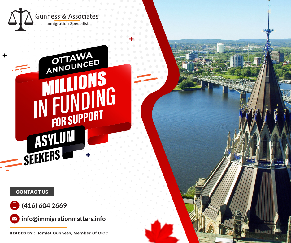 On July 18, 2023, the Federal Government announced increased support for asylum seekers in Canada due to the rising number of people claiming asylum. The Minister of Immigration, Refugees and Citizenship Canada (IRCC), Sean Fraser, announced a one-time injection of approximately $212 million in funding into the Interim Housing Assistance Program (IHAP) until March 31, 2024. This includes roughly $97 million in new allotment for the City of Toronto. The IHAP provides funding on a cost-sharing basis to provinces and municipalities for interim housing for asylum claimants. Additionally, IRCC has been working with the most impacted provinces and territories to increase the amount of temporary housing, including over 3,800 hotel rooms in six provinces to provide temporary housing to asylum claimants. This was in addition to the $700 million that had already been provided through the program, including over $215 million for the City of Toronto, it was added.In a statement The Minister of Immigration, Refugees and Citizenship Canada (IRCC), Sean Fraser said: “The most vulnerable people in the world who seek our protection will continue to get support from Canada. Today, we devoted extra funds to make sure that communities like Toronto have the ability to provide asylum seekers escaping conflict, persecution, and violence with a roof over their heads as well.”What is Interim Housing Assistance Program (IHAP)?The Interim Housing Assistance Program (IHAP) collaborates on a cost-sharing basis with local governments and provinces to give asylum seekers temporary shelter. IHAP intends to keep the Government's promise because its primary goal will be to give financial assistance to the provinces and, if necessary, municipal governments in the event that a cost-sharing agreement is not reached with the provinces, in order to deal with the extraordinary interim housing pressures brought on by an increase in the number of asylum seekers entering Canada.What is the difference between Asylum Seekers and Refugees? A person who left their country and is looking for protection from persecution and serious violations of human rights in another country, but who has not yet received official recognition as a refugee and is awaiting a judgment on their asylum claim, is said to be an asylum seeker. Asylum-seeking is a human right.If a claimant has committed a serious crime, made a previous claim in Canada, submitted a claim in another country with which Canada shares immigration information, or received protection in another nation, their application may be refused.Once granted, asylum seekers are permitted to remain while the federal government determines whether they meet the requirements for refugee status. They might have access to social services, education, health care, temporary housing, and legal aid in the interim. Who is a refugee? A hearing before the Immigration and Refugee Board must determine that the applicant cannot return home because they fulfill one of two requirements: a "well-founded fear of persecution" because of their race, beliefs, or other factor.
having been "ongoingly denied" essential human rights or having been "seriously affected" by war.Refugees are permitted to remain in Canada, where they can apply to become permanent residents and eventually citizens.Join our RSS Feed Want to know more details about “Ottawa announced millions in funding for support asylum seekers” you can contact one of our immigration specialists at  Gunness & Associates.Tel: (416) 604-2669 Email: info@test.immigrationmatters.infoGunness & Associates has helped thousands of people successfully immigrate to Canada with their families. Our skilled and experienced immigration experts have the expertise to accurately examine your case and advise you on the best method of proceeding to best serve your needs.For honest and straightforward advice, contact the expertsat Gunness & AssociatesGet a free Assessment Join our newsletter and get up-to-date immigration news Click hereAll rights reserved ©2023 Gunness & Associates