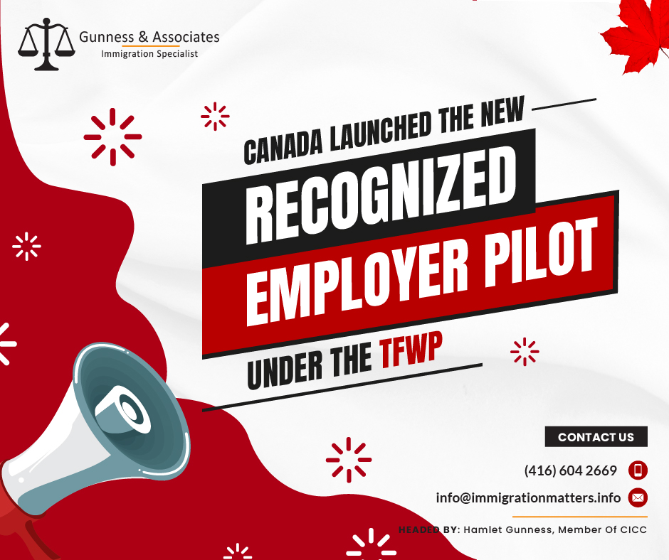 On August 8, 2023, the Canadian Government announced the Recognized Employer Pilot (REP) to make it easier for repeat Temporary Foreign Worker Program (TFWP) employers to hire foreign workers. Employers with at least three positive Labour Market Impact Assessments (LMIAs) in the same occupation over the past five years can participate in REP. It will be rolled out in two stages:with the first stage beginning in September 2023 for employers in the Primary Agriculture stream and
the second stage starting in January 2024 for all other industry sectors. Employers can apply for REP and LMIA at the same time through the LMIA Online Portal.What is the new Recognized Employer Pilot program?A program called the Recognized Employer Pilot (REP) makes it simpler for businesses that frequently employ foreign workers to do so. These are workers who travel to Canada temporarily to find employment. These firms benefit from the REP program since it reduces paperwork and streamlines the hiring process.Businesses typically need to show that they truly need foreign workers and that there aren't enough Canadian workers available before they may hire them. A Labour Market Impact Assessment (LMIA) helps employers to do so. Businesses that have demonstrated their need for foreign labor at least three times in the last five years are eligible for the REP program. There aren't enough local workers since there aren't enough of these jobs in Canada.How to apply for an LMIA and Recognized Employer Pilot (REP)? Employers who are anticipated to meet Recognized Employer Pilot REP eligibility requirements will be proactively urged to submit an application using a dual-purpose LMIA, which is different from the standard LMIA. Employers can request that the application be used to mutually submit applications for the LMIA and recognized status under REP.Using the employer's prior experience with the TFW Program, Employment and Social Development Canada (ESDC) will decide if the applicant qualifies for the REP. In case an employer is not granted recognized status, they would still be able to participate in the TFW Program, and the Department would still assess their LMIA. There are two ways to submit Recognized Employer Pilot REP or an LMIA application:Employers can submit online applications to ESDC using the LMIA Online Portal, an established and secure platform, or, if they have a valid exemption to the LMIA Online Portal, they can email a PDF application form to ESDC.
An employer's past compliance with the TFW Program and how frequently they use the Program to fill in-demand positions will be taken into account when evaluating a REP application.Applications will be accepted until September 2024 for both streams.What is a Labour Market Impact Assessment?Before hiring a foreign worker, a Canadian business may require to get a Labour Market Impact Assessment (LMIA). A positive LMIA will demonstrate that a foreign worker is required to fill the position. Additionally, it will demonstrate that no Canadian citizen or permanent resident is qualified for the position. A confirmation letter is another name for a positive LMIA.The worker can submit a work permit application after the employer receives the LMIA.Applicants for work permits must meet the following requirements:a job offer letter,
a contract,
a copy of the LMIA, and
the LMIA numberIf you’re an employer and looking to get an LMIA and hire a foreign skilled worker for your business get an assessment with Gunness & AssociatesWhat are the Update processing times for LMIA applications for 2023Based on statistics from all processing centers, the current average LMIA processing times have increased for the Permanent residence Stream, In-home caregivers, and Low-wage Stream. Global Talent Stream - 13 business days (-7 days)
Agricultural stream - 11 business days (-3 days)
Seasonal Agricultural Worker Program - 7 business days (-1 day)
Permanent residence Stream - 54 business days (+8 days)
In-home caregivers – 23 business days (+2 days)
High-wage Stream - 40 business days (-1 day)
Low-wage Stream - 50 business days (+1 day)Join our RSS Feed Want to know more details about “Canada announced the new Recognized Employer Pilot under the TFWP” you can contact one of our immigration specialists at Gunness & Associates.Tel: (416) 604-2669 Email: info@test.immigrationmatters.infoGunness & Associates has helped thousands of people successfully immigrate to Canada with their families. Our skilled and experienced immigration experts have the expertise to accurately examine your case and advise you on the best method of proceeding to best serve your needs.For honest and straightforward advice, contact the expertsat Gunness & AssociatesGet a free Assessment Join our newsletter and get up-to-date immigration news Click hereAll rights reserved ©2023 Gunness & Associates