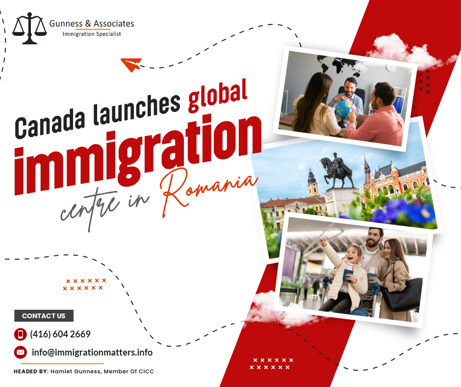 On December 6, 2023, Immigration Minister Marc Miller launched a new global immigration center at the Canadian Embassy in Bucharest, Romania. This center, which employs 20 new staff members, is the second of its kind outside of Canada, following the first in the Philippines. These centers are designed to extend the workday across various time zones, thus improving IRCC's processing abilities. As migration trends evolve, IRCC remains dedicated to updating Canada's immigration system to decrease waiting times and enhance service quality. This is due to the surge in applications, as Canada continues to be a popular destination for work, study, travel, and family life.The IRCC claims in a statement that migration trends are changing and the world is becoming more complex. As part of the IRCC's efforts to build the next generation of Canada's immigration system, Canadian immigration officials say they are increasing resources, embracing new technology, and streamlining processing.Immigration accounts for nearly all of Canada's labor force growth and is expected to account for all of Canada's population growth by 2032. Immigrants make up 36% of physicians, 33% of business owners with paid employees, and 41% of engineers in Canada.The Honourable Marc Miller, Minister of Immigration, Refugees and Citizenship statement:“Immigration is crucial to Canada’s economic growth and prosperity. Improving immigration processing capacity and client service is key to success in the global talent search. I am glad that we are expanding our worldwide presence by opening a second global operations center. This new center will help support our goal of bringing people to Canada—whether to visit, study, work or stay permanently—and doing it faster.”Join our RSS Feed If you want to know more details about “Canada launches a global immigration center in Romania" you can contact one of our immigration specialists at  Gunness & Associates.Tel: (416) 604-2669 Email: info@test.immigrationmatters.infoGunness & Associates has helped thousands of people successfully immigrate to Canada with their families. Our skilled and experienced immigration experts have the expertise to accurately examine your case and advise you on the best method of proceeding to serve your needs.For honest and straightforward advice, contact the expertsat Gunness & AssociatesGet a free Assessment Join our newsletter and get up-to-date immigration news Click hereAll rights reserved ©2023 Gunness & Associates