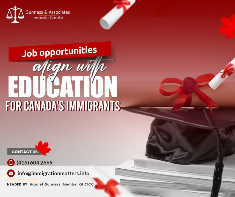 Job opportunities align with education for Canadian immigrants